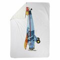 Begin Home Decor 60 x 80 in. Small Blue Plane-Sherpa Fleece Blanket 5545-6080-CH10